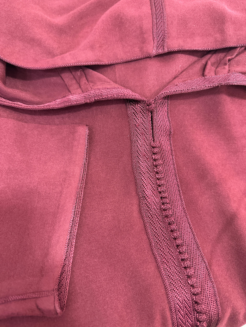 Jellaba bordeaux Mlifa cachemire