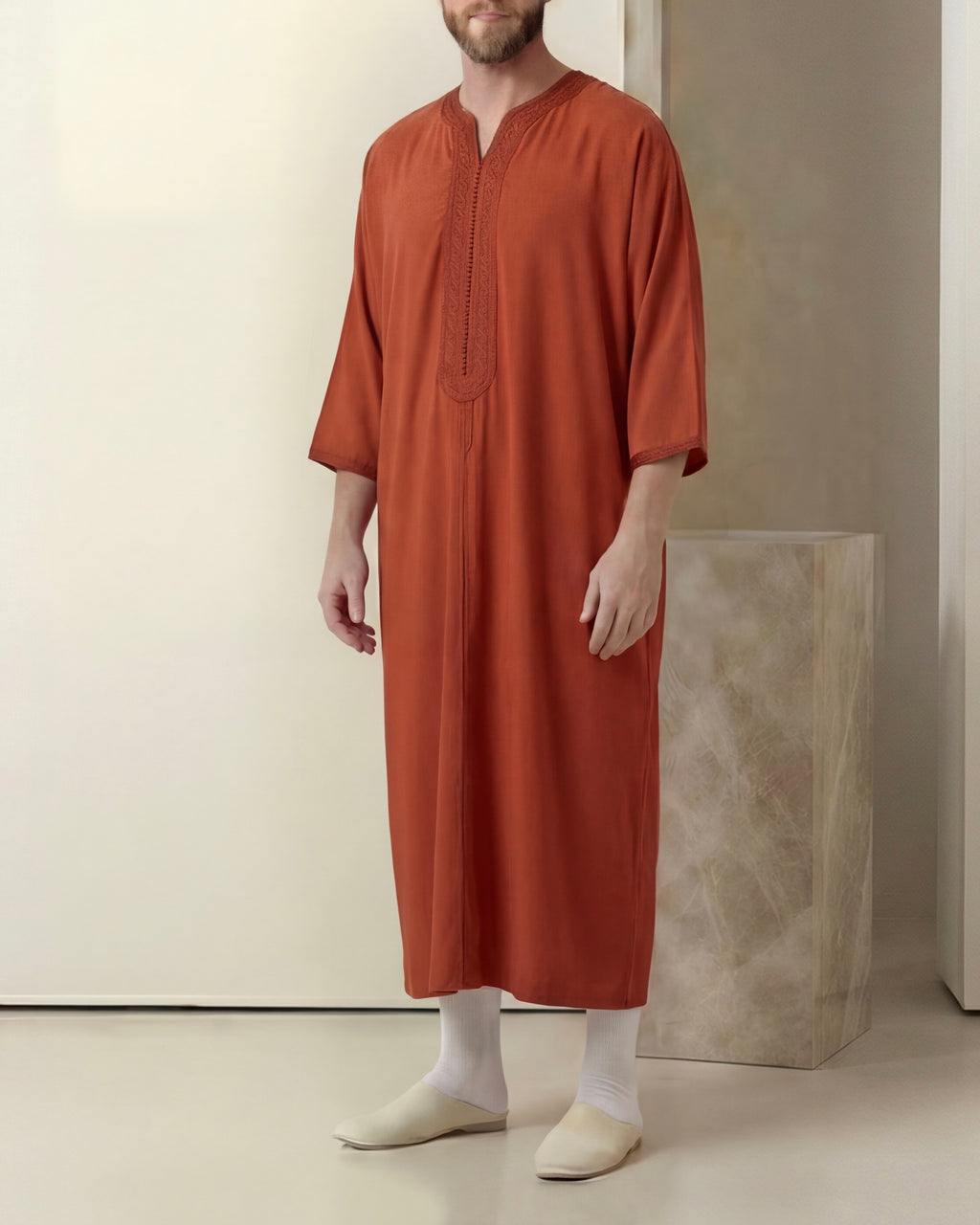 Gandoura orange sanguine