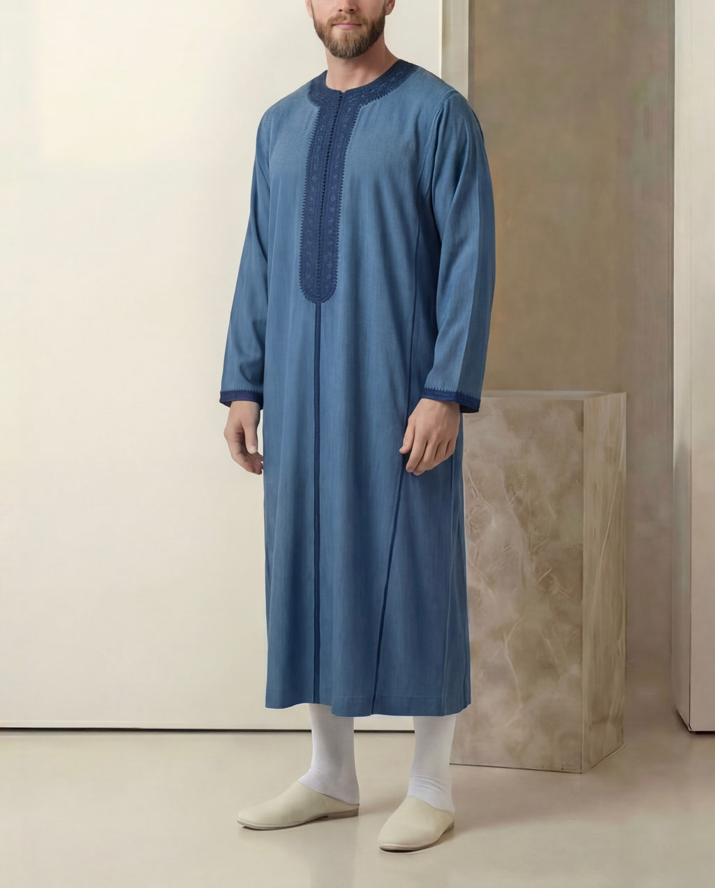 Caftan bleu Mlifa