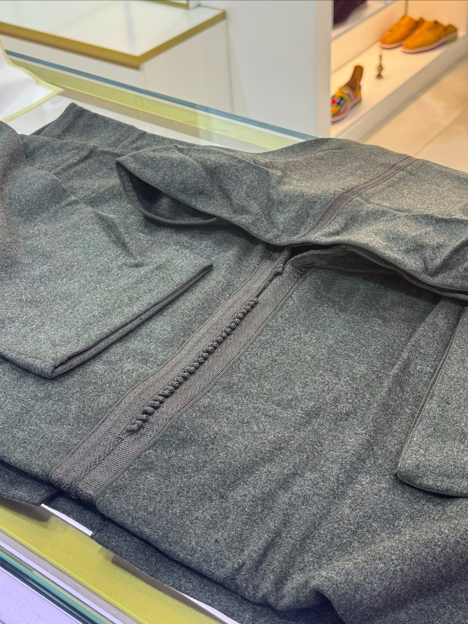 Jellaba grise Cachemire