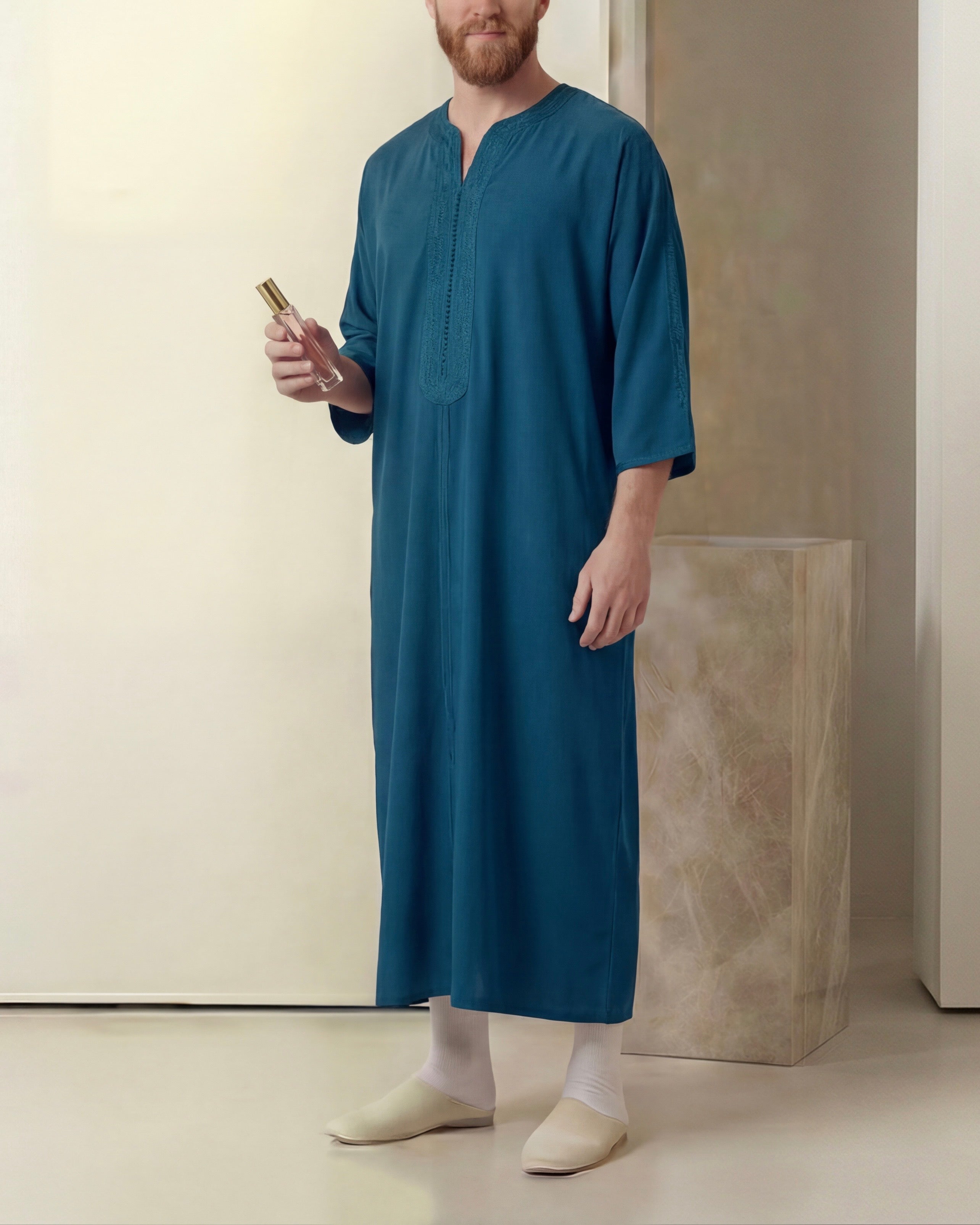 Gandoura bleue canard