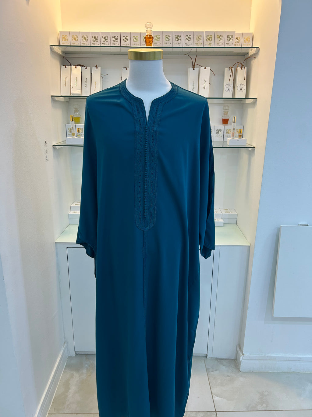 Gandoura bleue canard