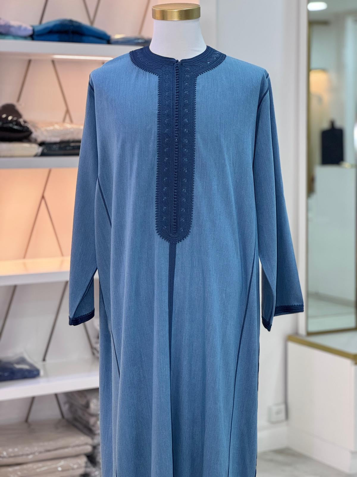 Caftan bleu Mlifa