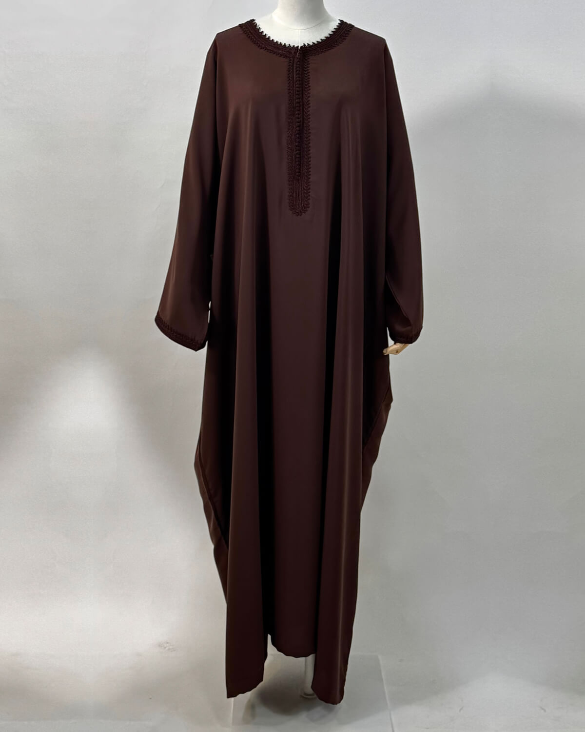 Abaya Coupe papillon Marron