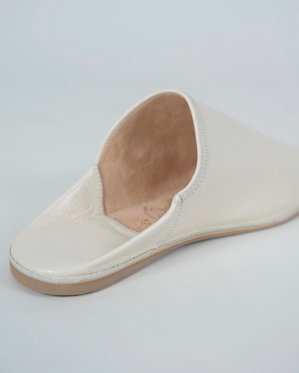 Babouches blanches ivoires premium