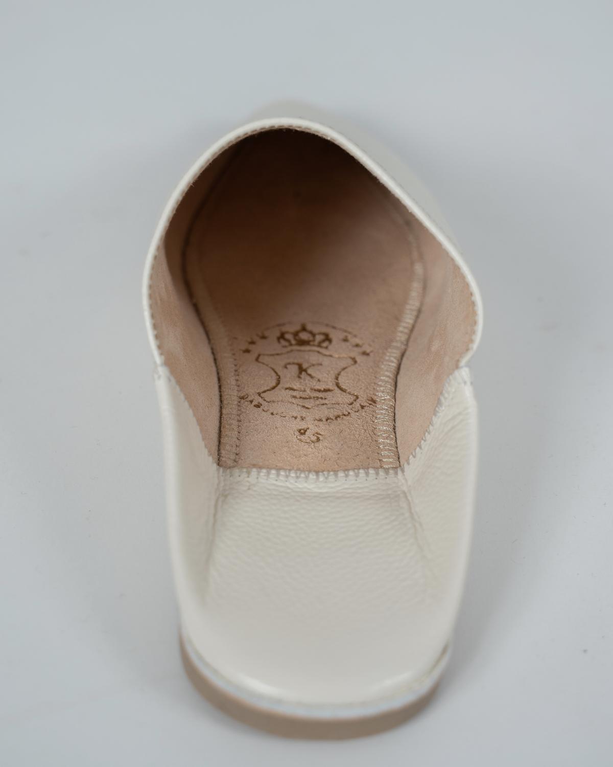 Babouches blanches ivoires premium