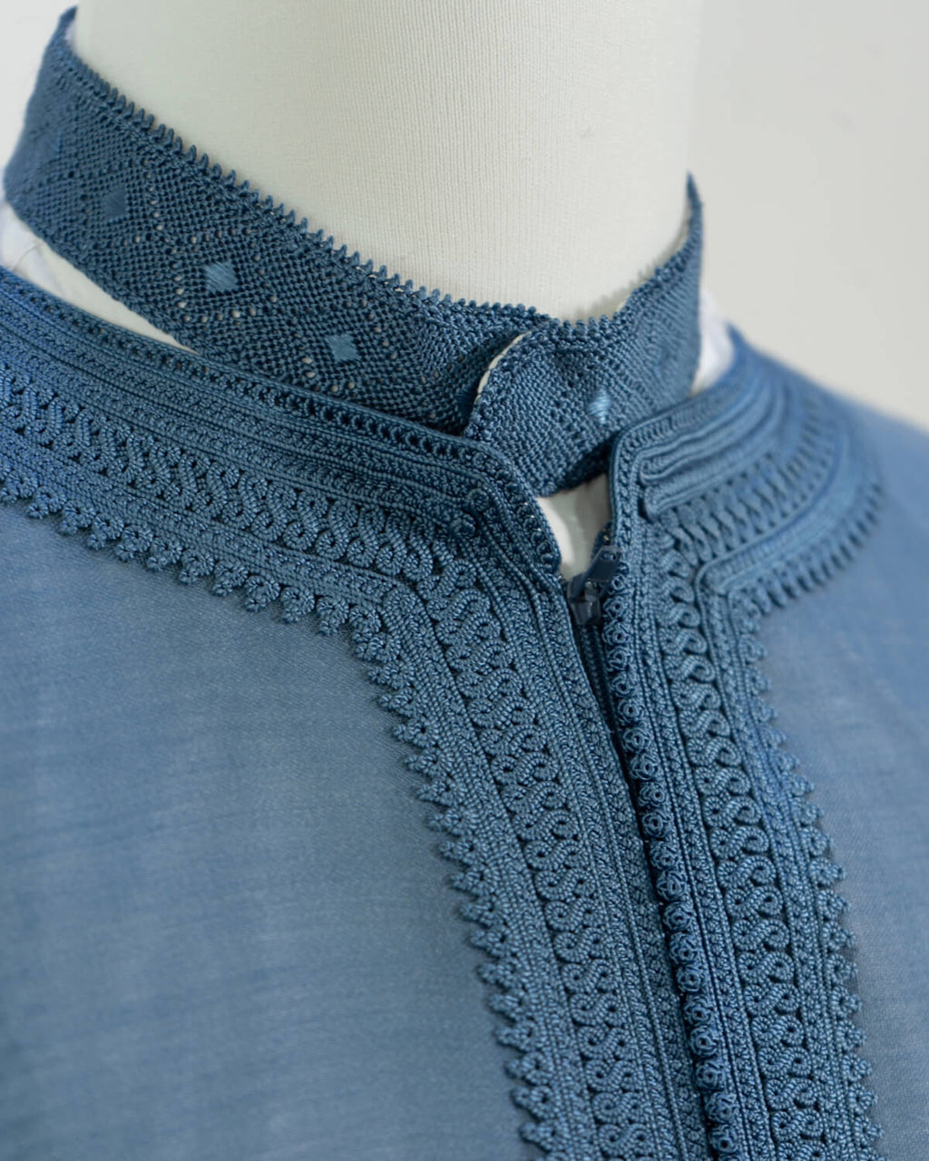 Caftan trois pieces Fait-main Bleu