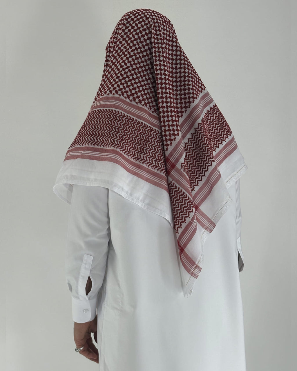 Shemagh saoudien - Rouge et blanc