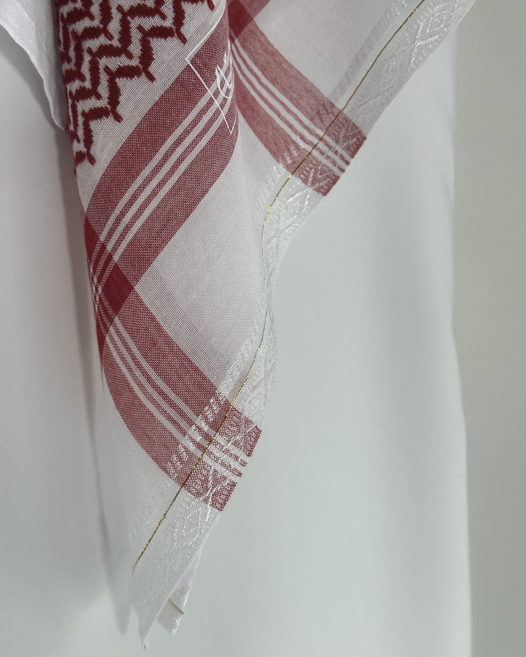 Shemagh saoudien - Rouge et blanc