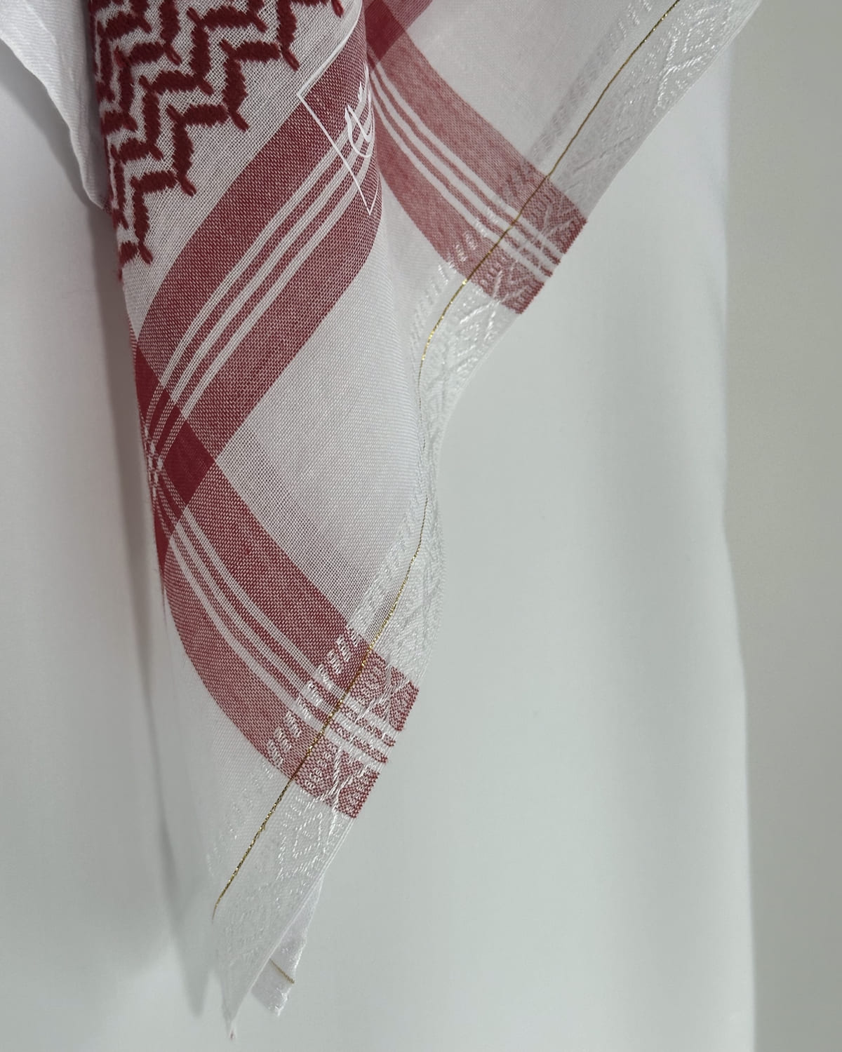 Shemagh saoudien - Rouge et blanc
