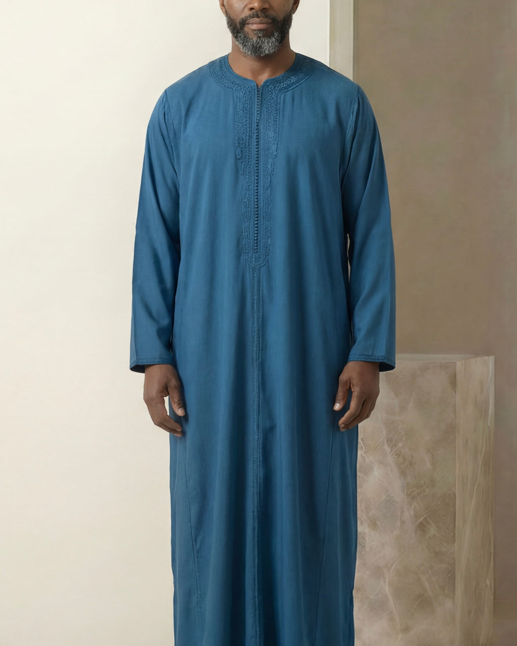 Caftan bleu pacifique Mlifa