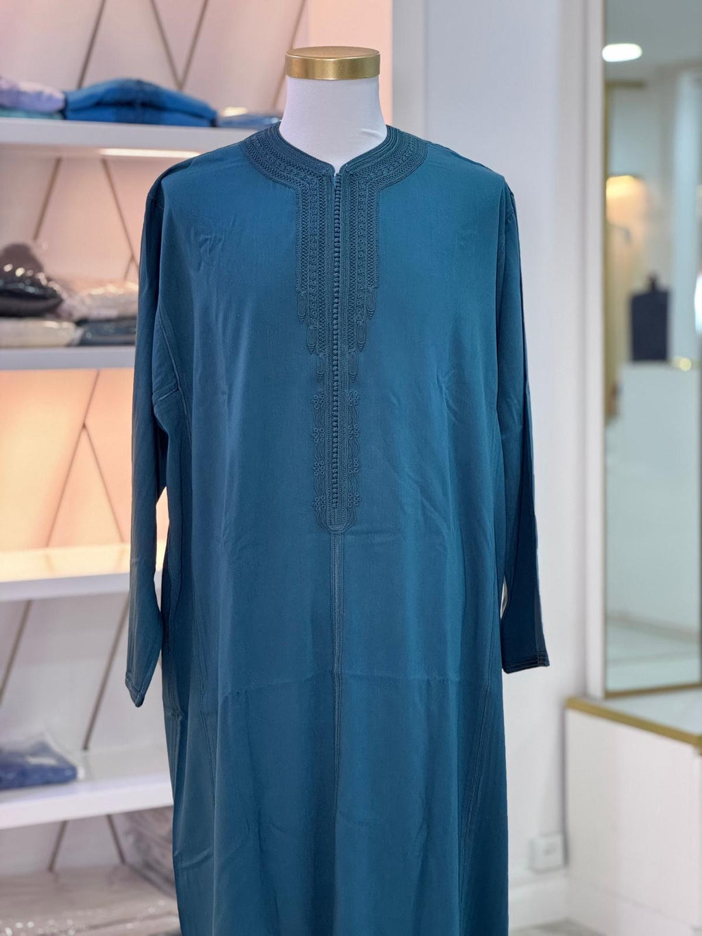 Caftan bleu pacifique Mlifa