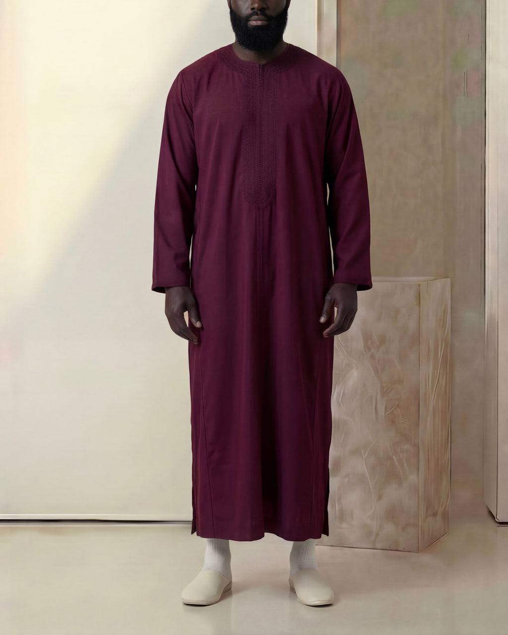 Caftan bordeaux Mlifa