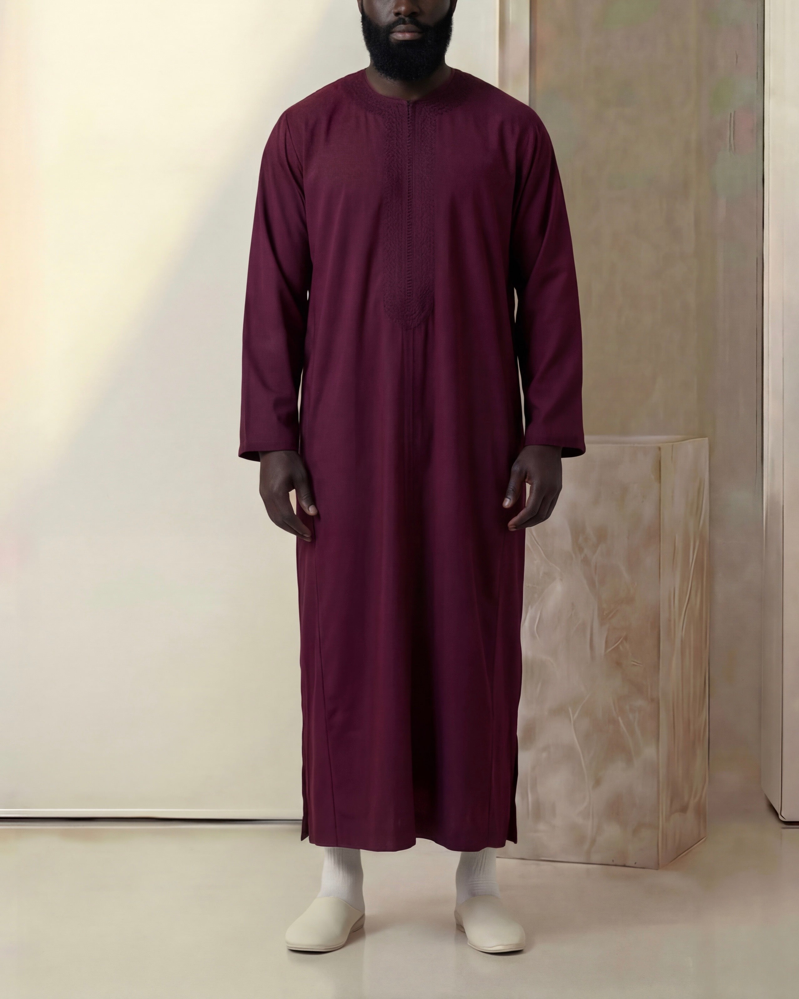 Caftan bordeaux Mlifa