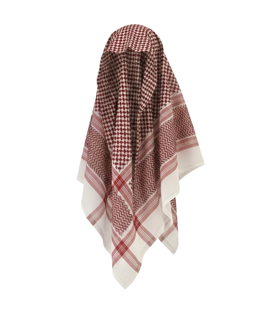 Shemagh saoudien - Rouge et blanc