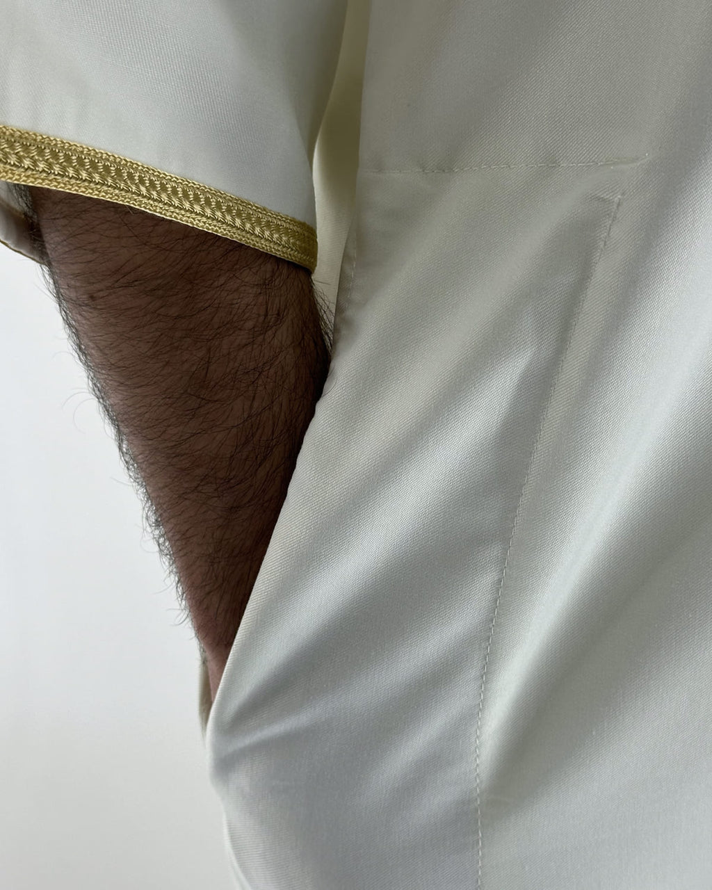 Gandoura Qayim Blanc & Or