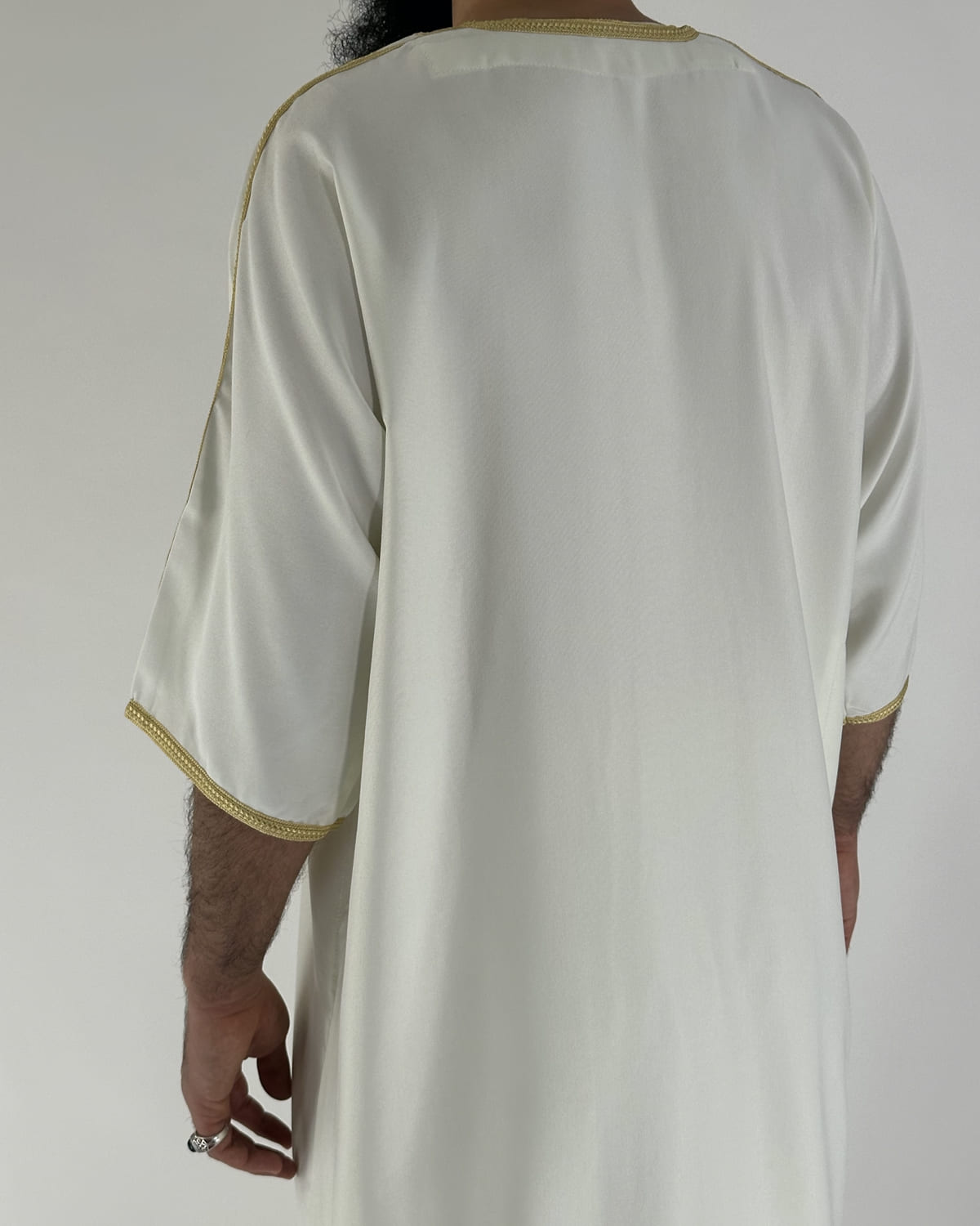 Gandoura Qayim Blanc & Or