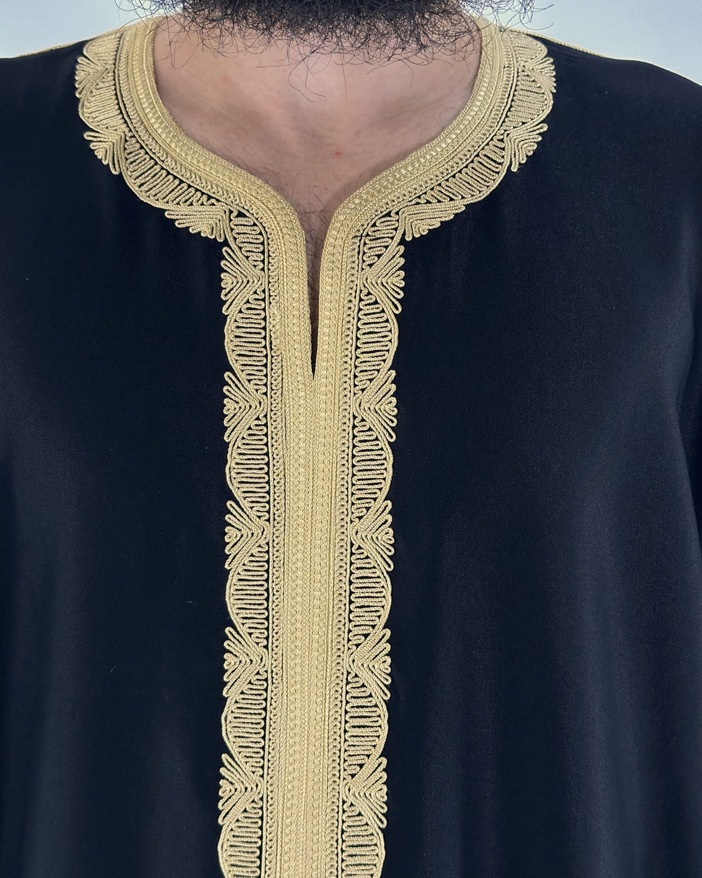 Gandoura Qayim Noire & Or
