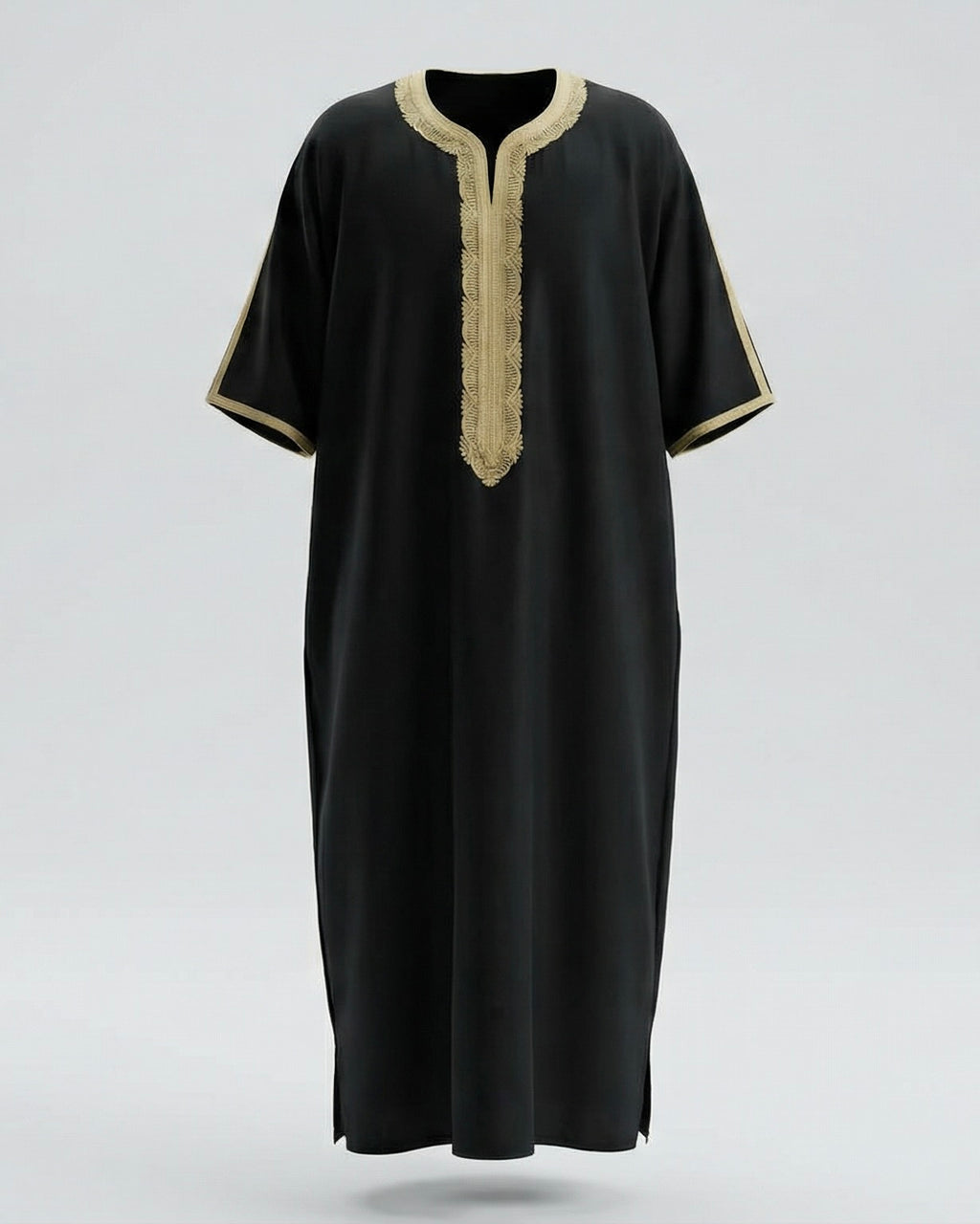 Gandoura Qayim Noire & Or