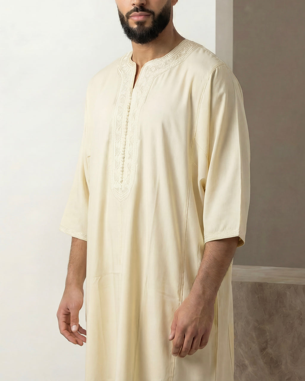 Gandoura blanc ivoire