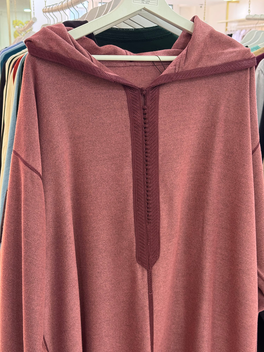 Jellaba corail Cachemire