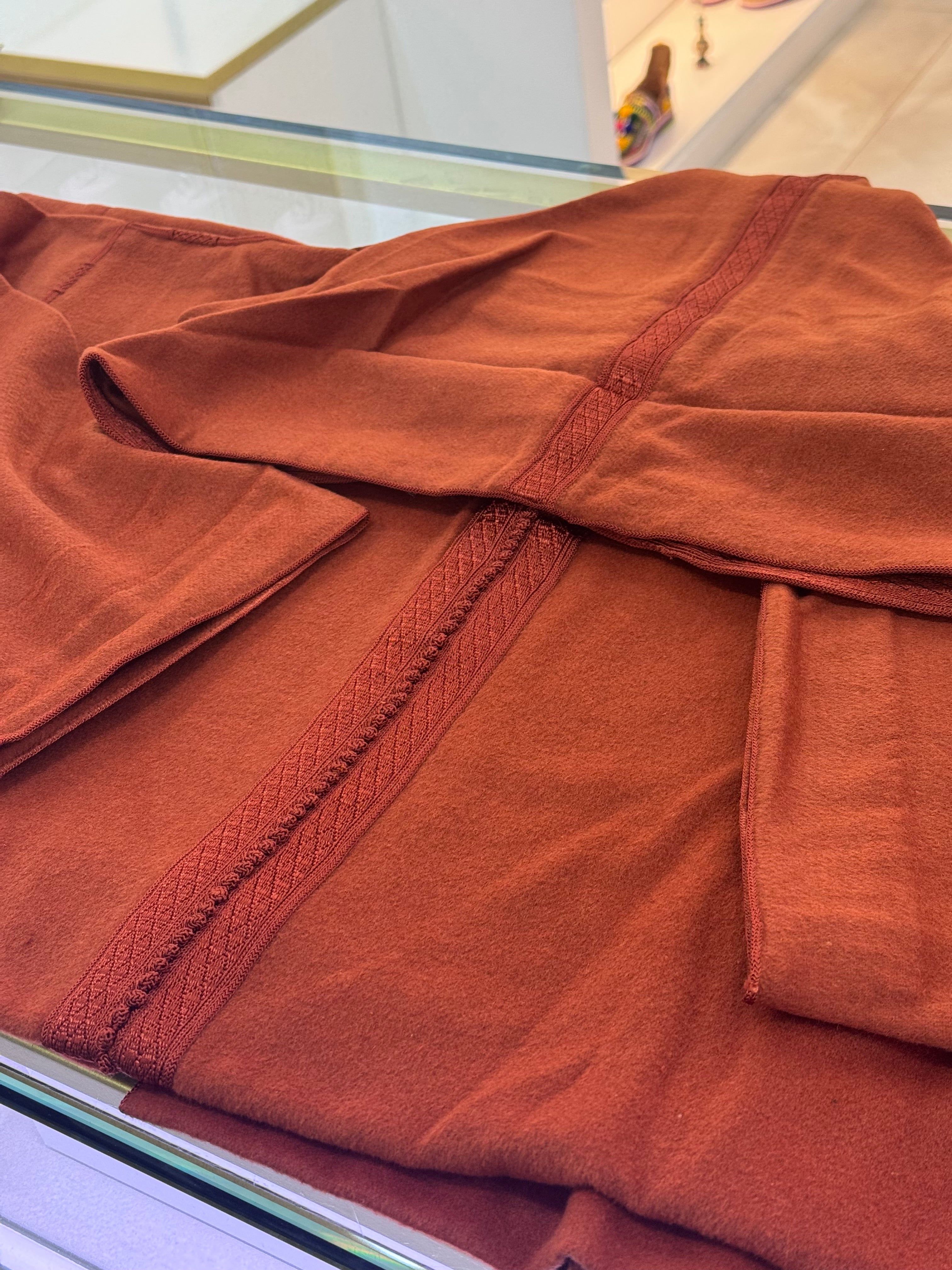 Jellaba orange sanguine Laine