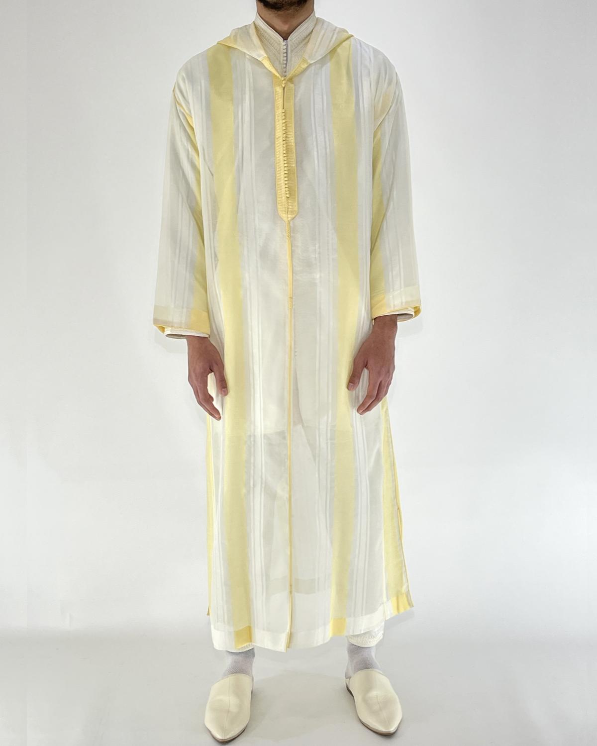 Jellaba Achraf Blanche & Dorée