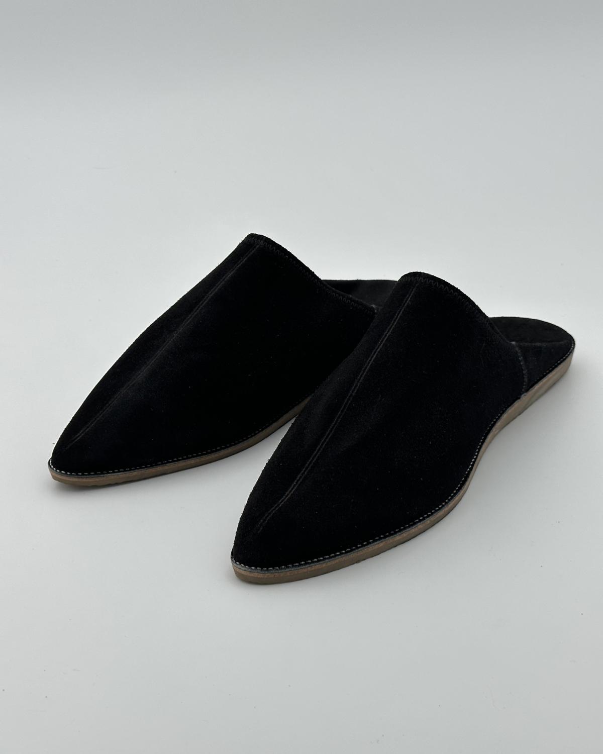 Babouches Suede Noires