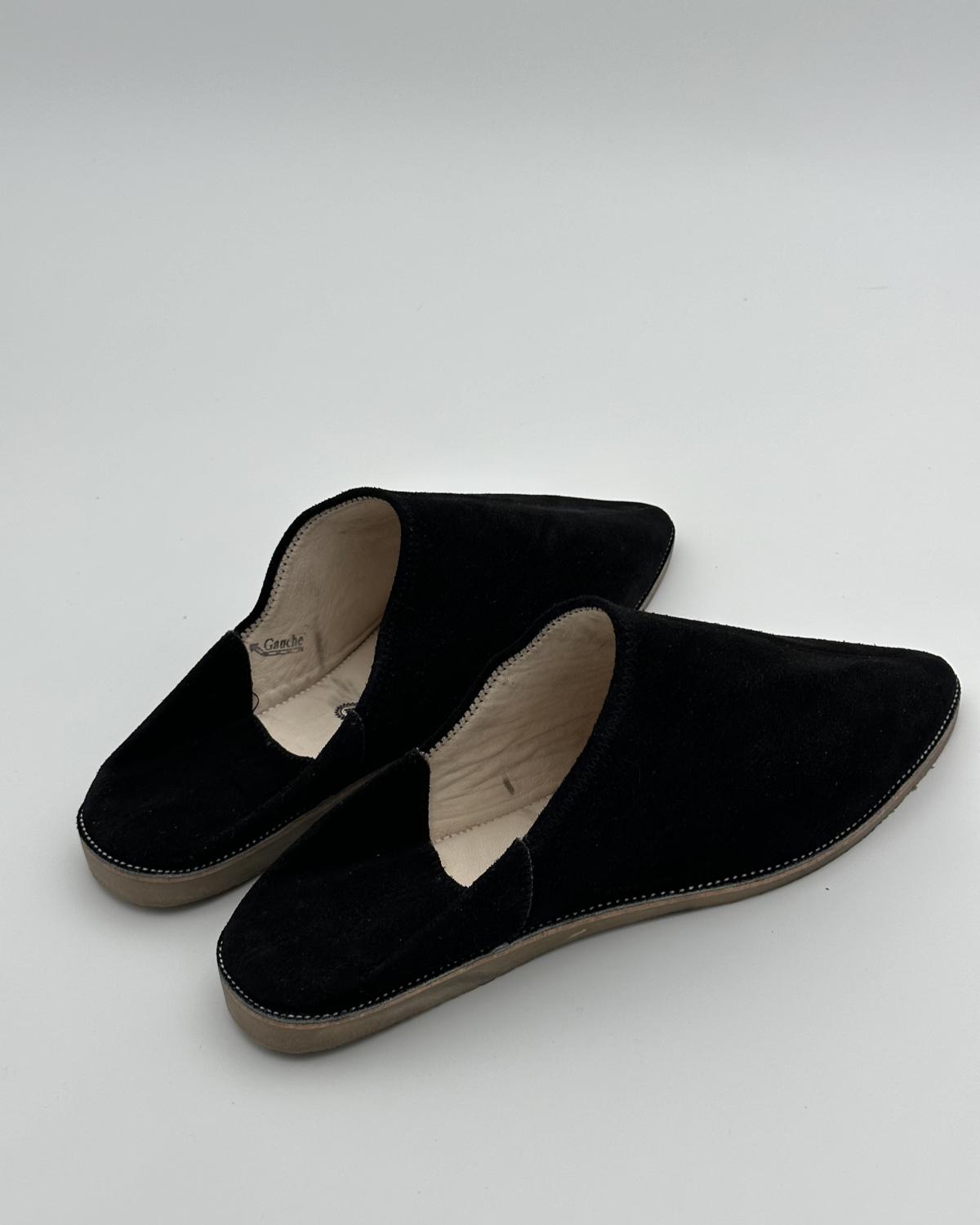 Babouches Suede Noires