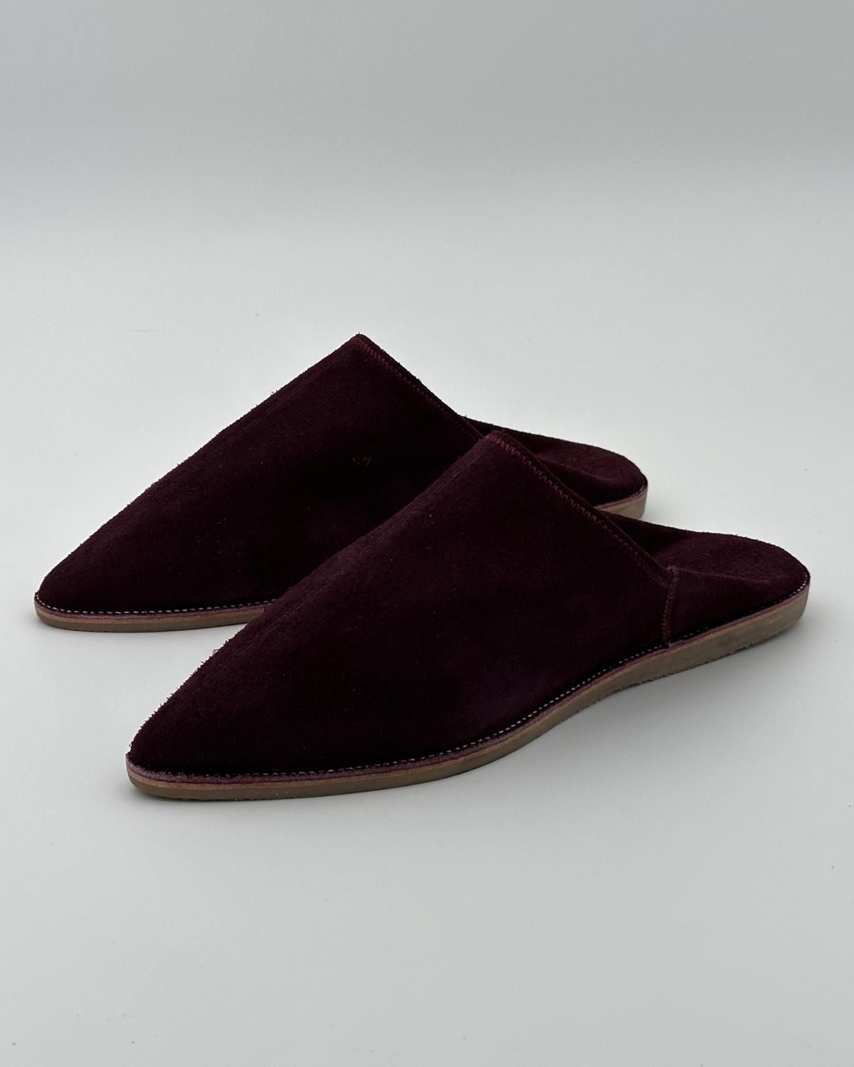 Babouches Suede Bordeaux