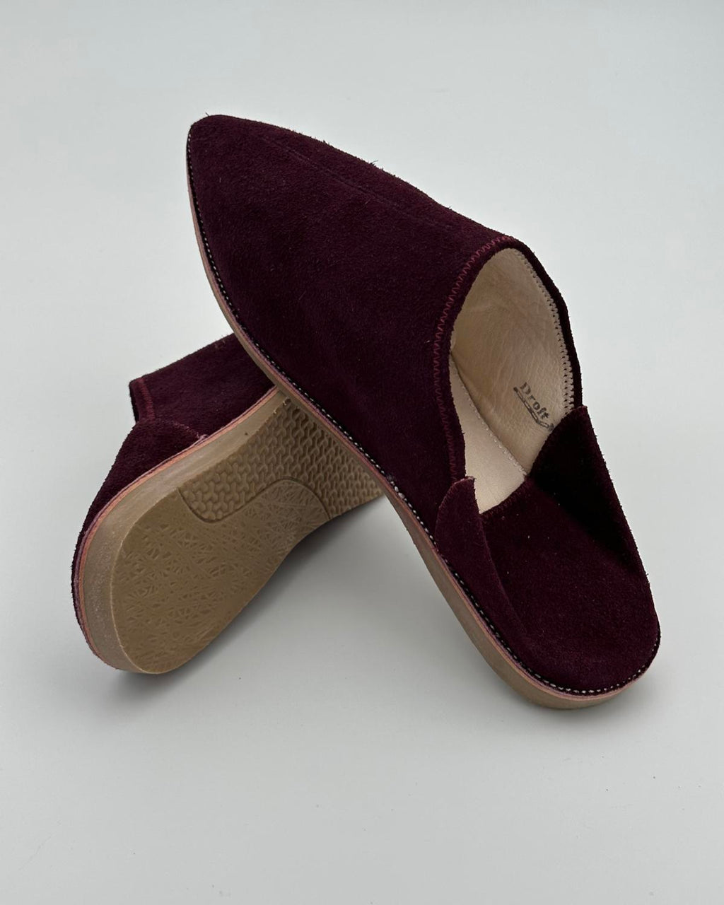 Babouches Suede Bordeaux