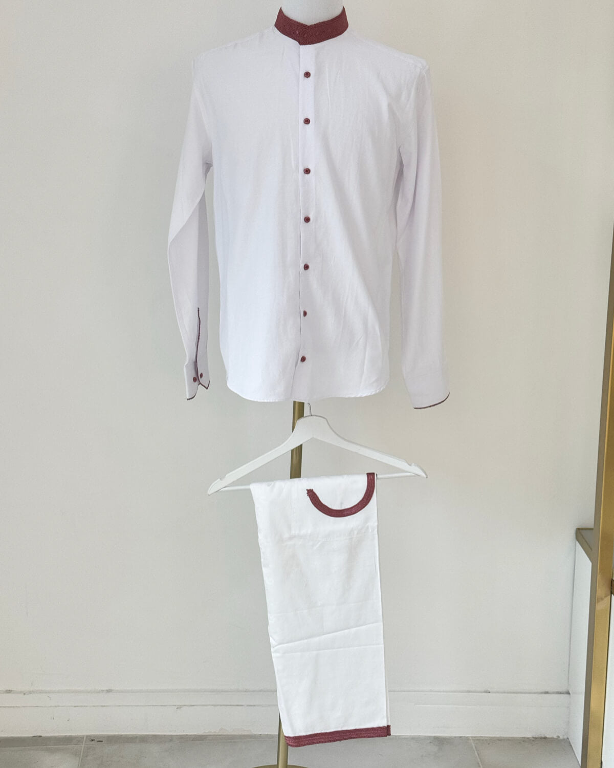 Caftan trois pieces Luxe Rose