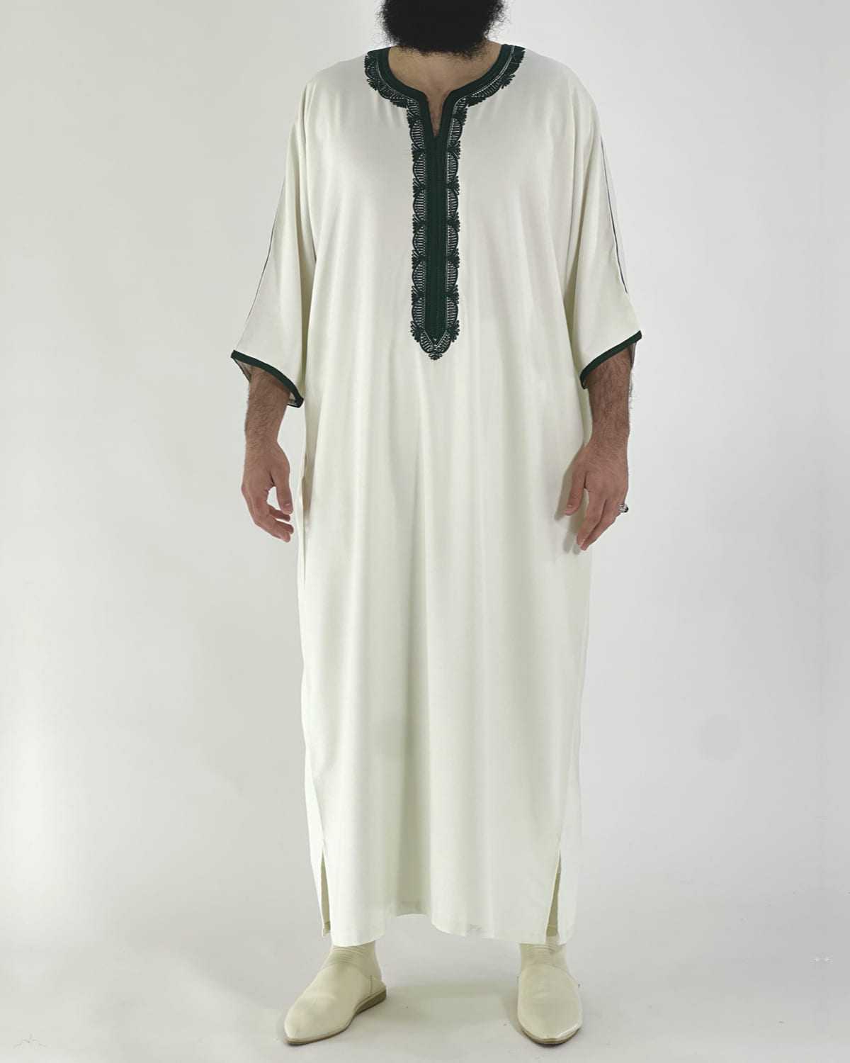 Gandoura Qayim Blanc & Vert