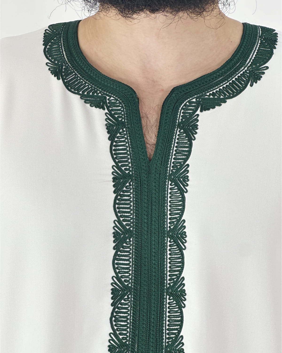 Gandoura Qayim Blanc & Vert