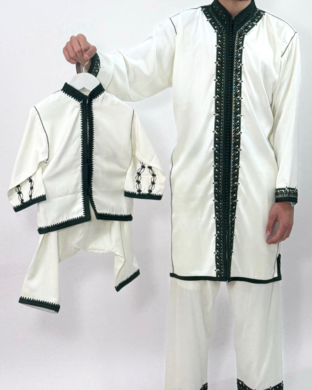 Jabador Enfant Blanc & Vert 2 Pièces Qays