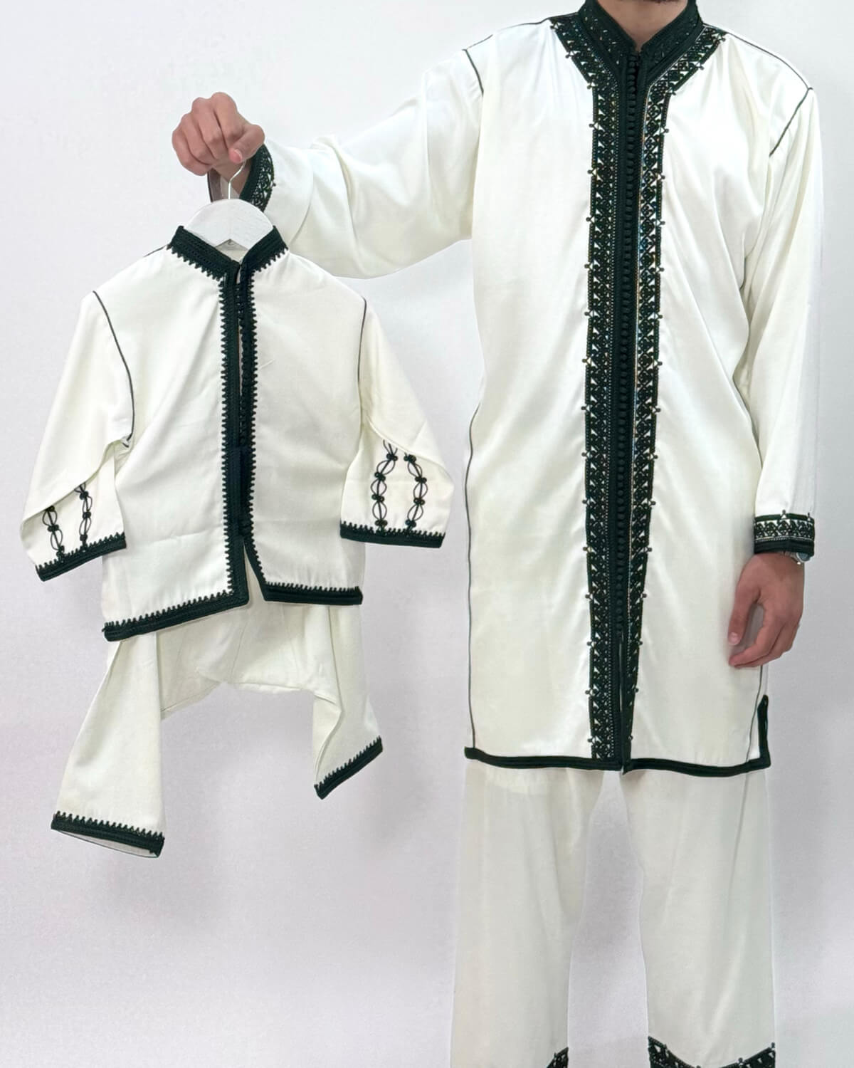 Jabador Enfant Blanc & Vert 2 Pièces Qays